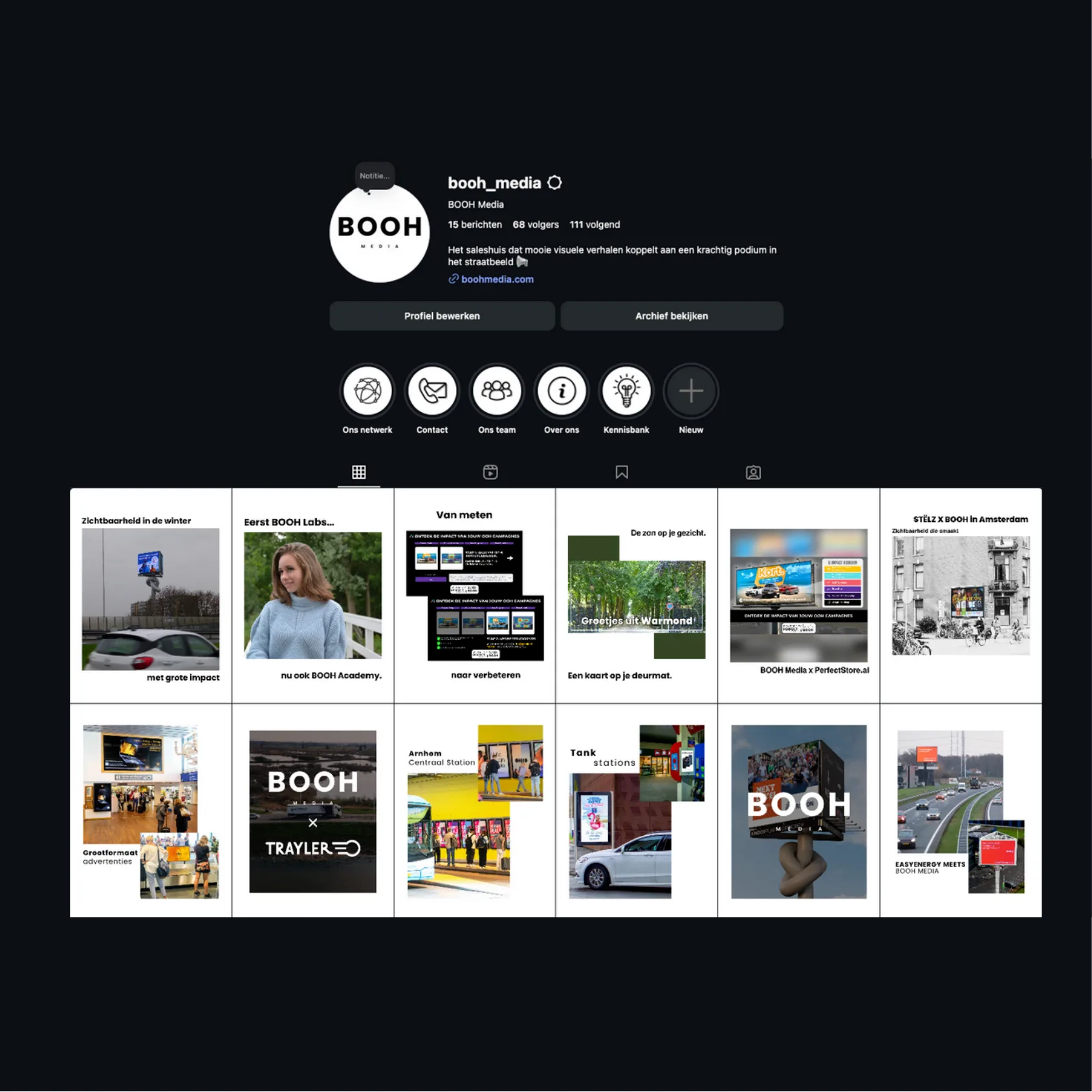 Social media ontwerp BOOH Media