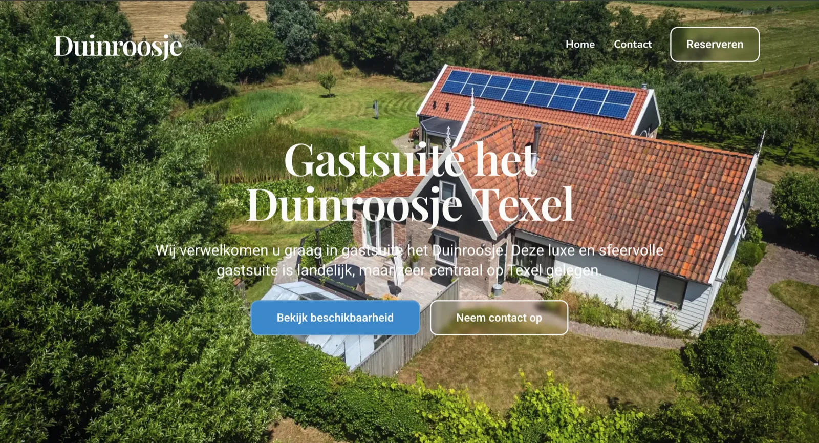 Homepage van Duinroosje Texel